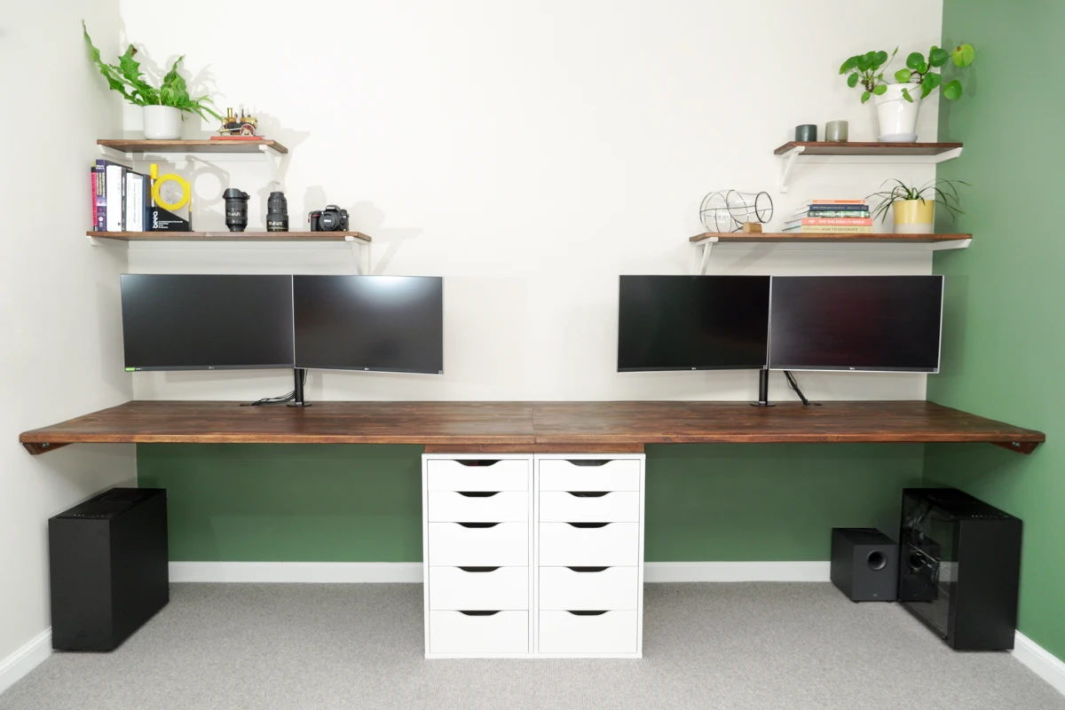 Woodworking Project to make your own Floating Office Desk