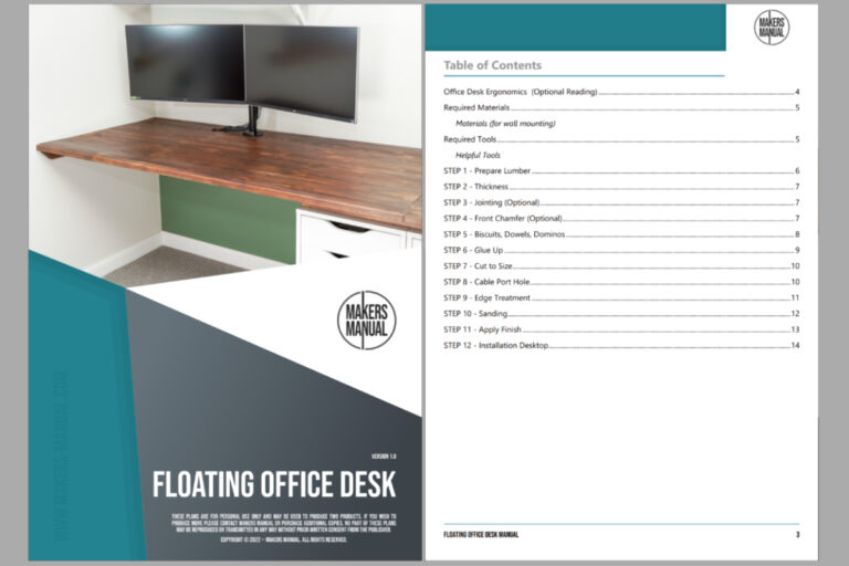 Woodworking Plans of Floating Office Desk 2