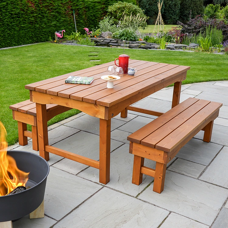 Image of a Folding Outdoor Patio Table that you can build yourself.