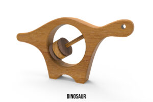 Wooden Dinosaur Baby Rattle Toy