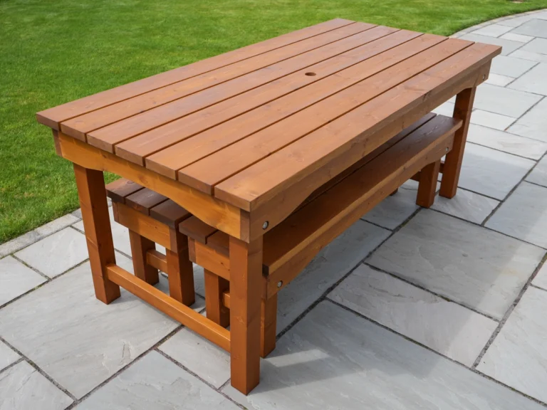 Bench's fit under table for storage