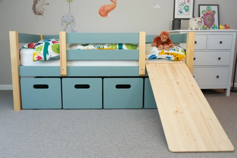 DIY Modern Kids Bed with Slide