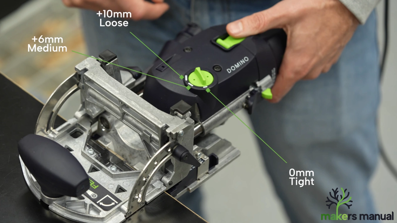 Mortise Width Setting - tight, medium and loose.
