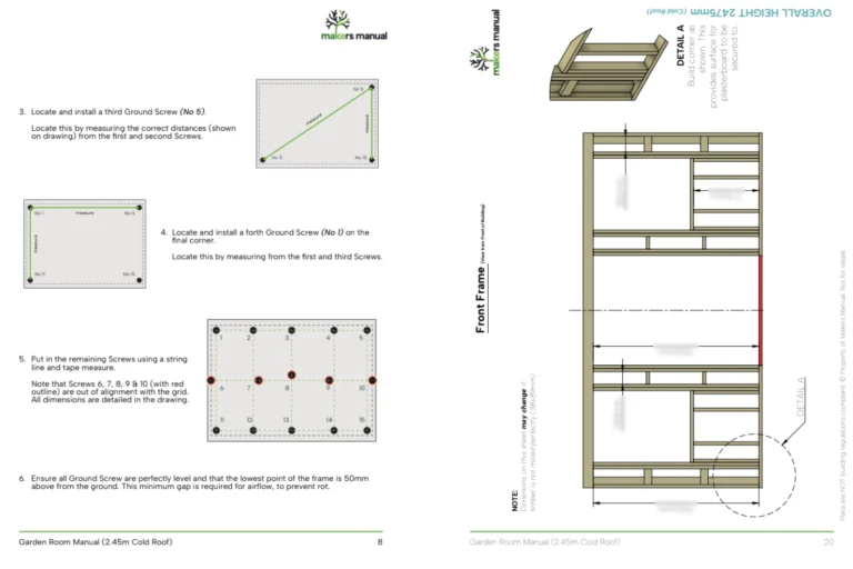 2.45m Cold Roof Garden Room Manual Example Pages 2