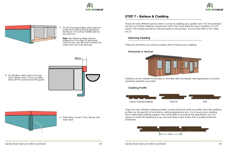 2.45m Cold Roof Garden Room Manual Example Pages 4