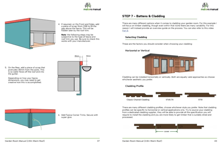 2.8m Warm Roof Garden Room Manual Example Pages 4